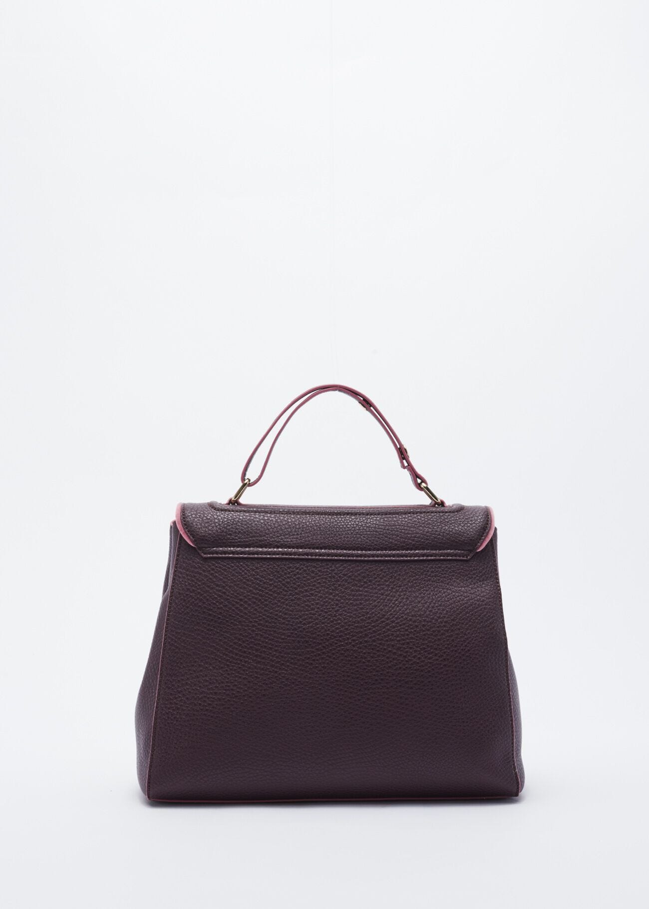 Faux leather bag with embellishment