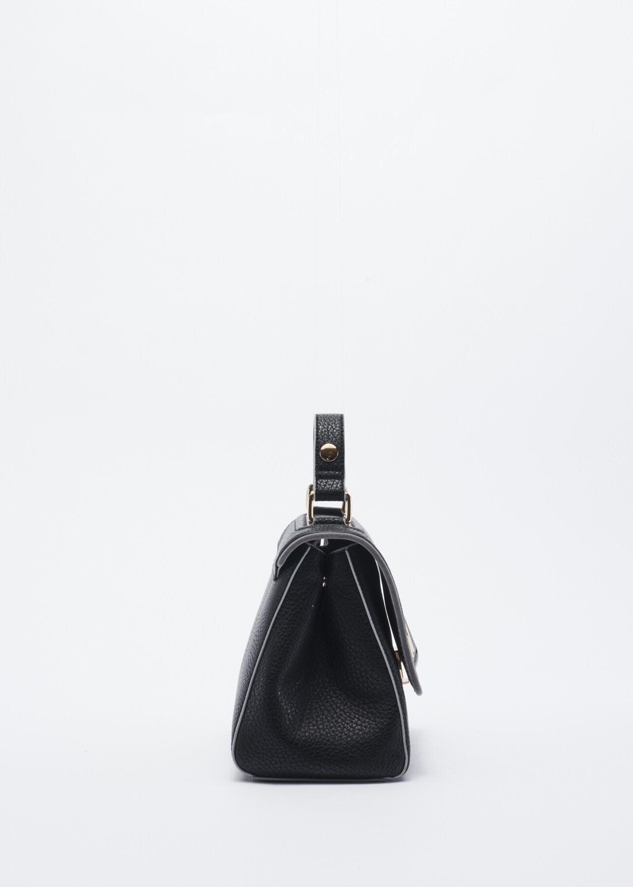 Mini bag in faux leather with embellishment