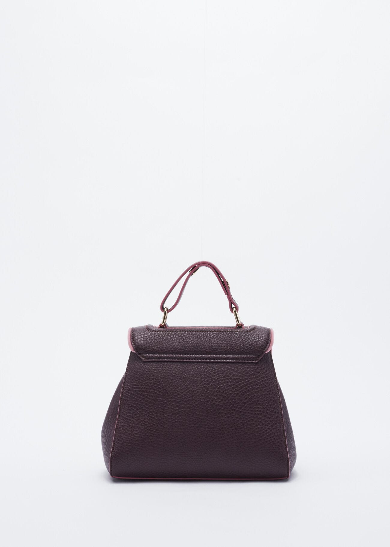 Mini bag in faux leather with embellishment