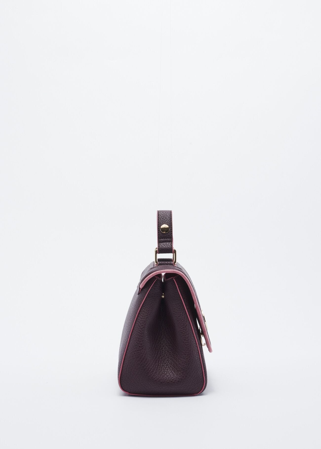 Mini bag in faux leather with embellishment