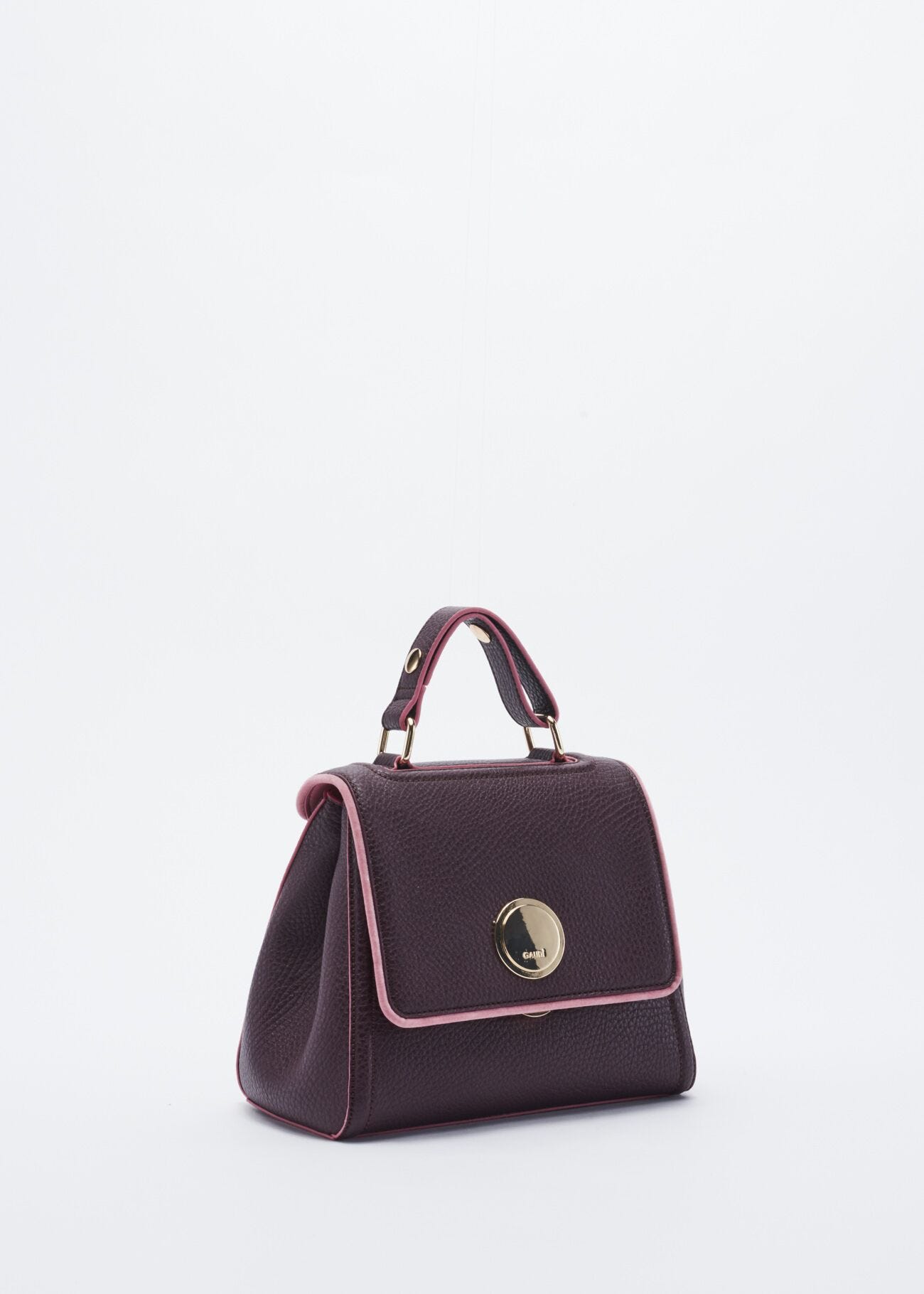 Mini bag in faux leather with embellishment