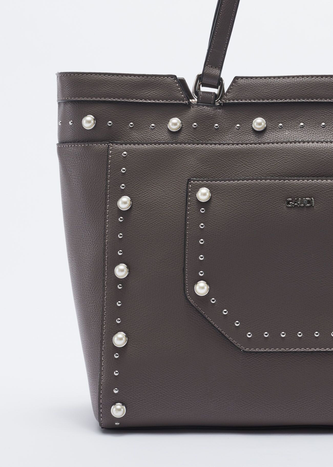 Bag with beads and micro studs