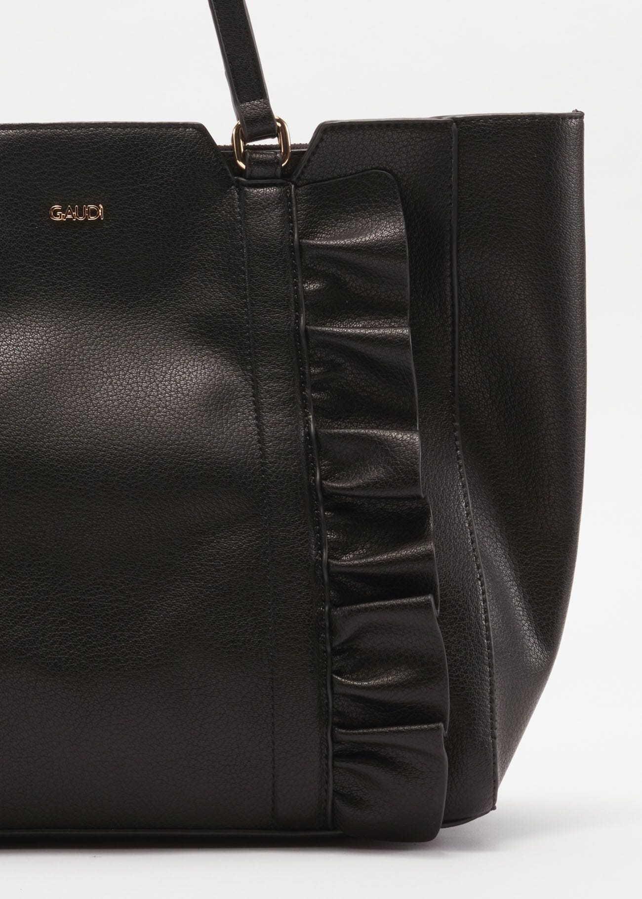 Bag with ruffle embellishment