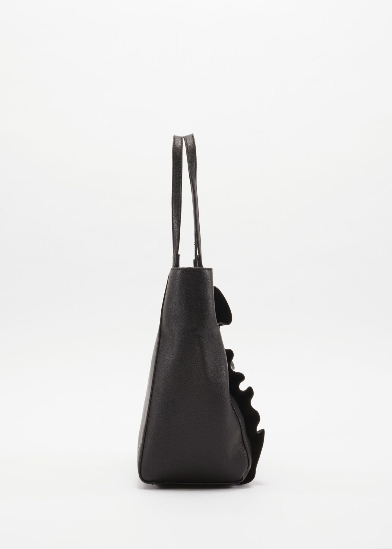 Bag with ruffle embellishment