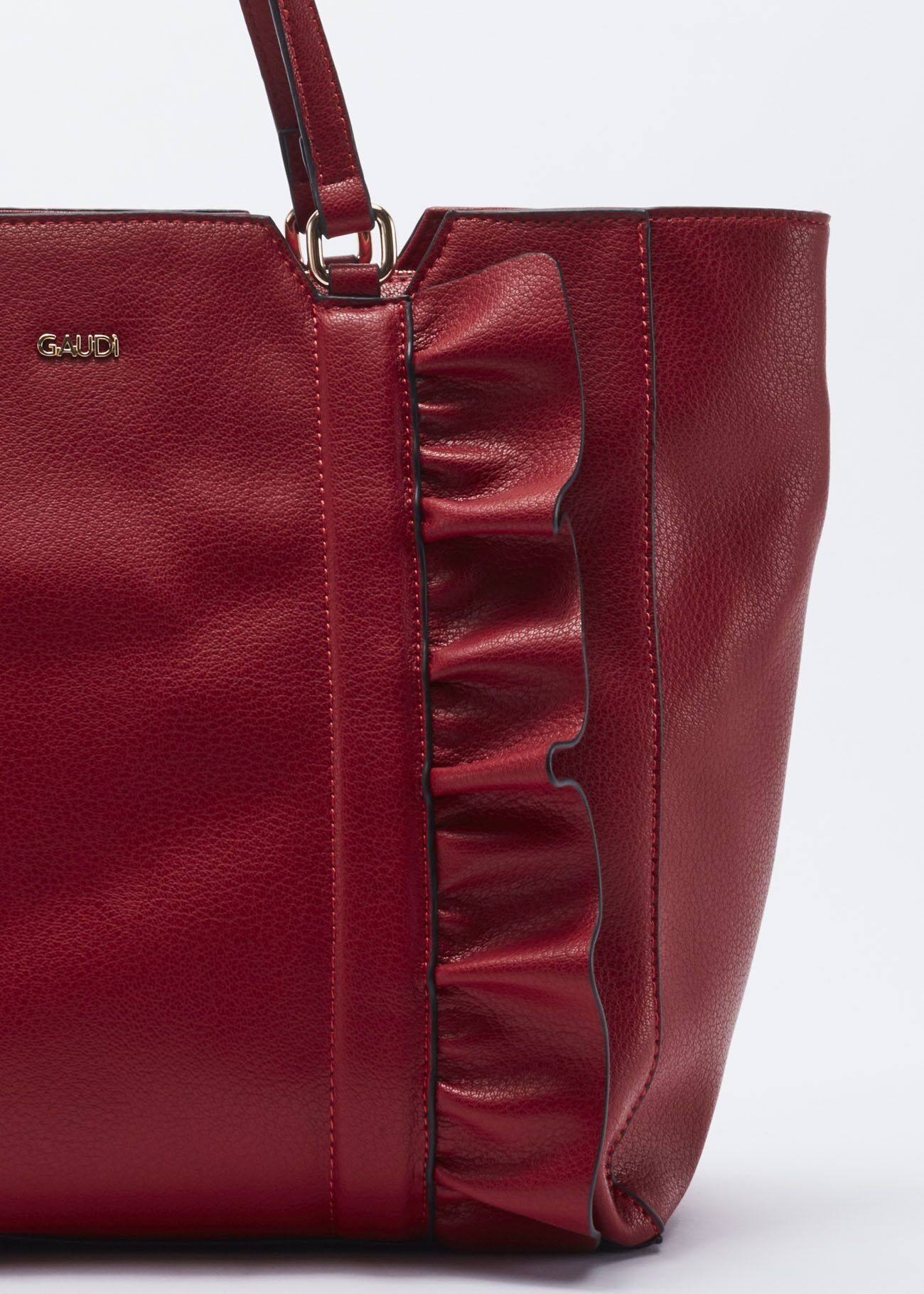 Bag with ruffle embellishment