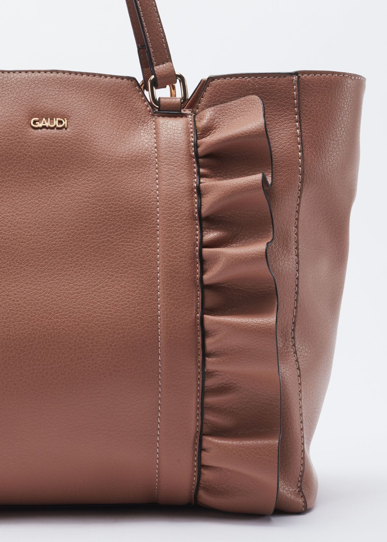 Bag with ruffle embellishment