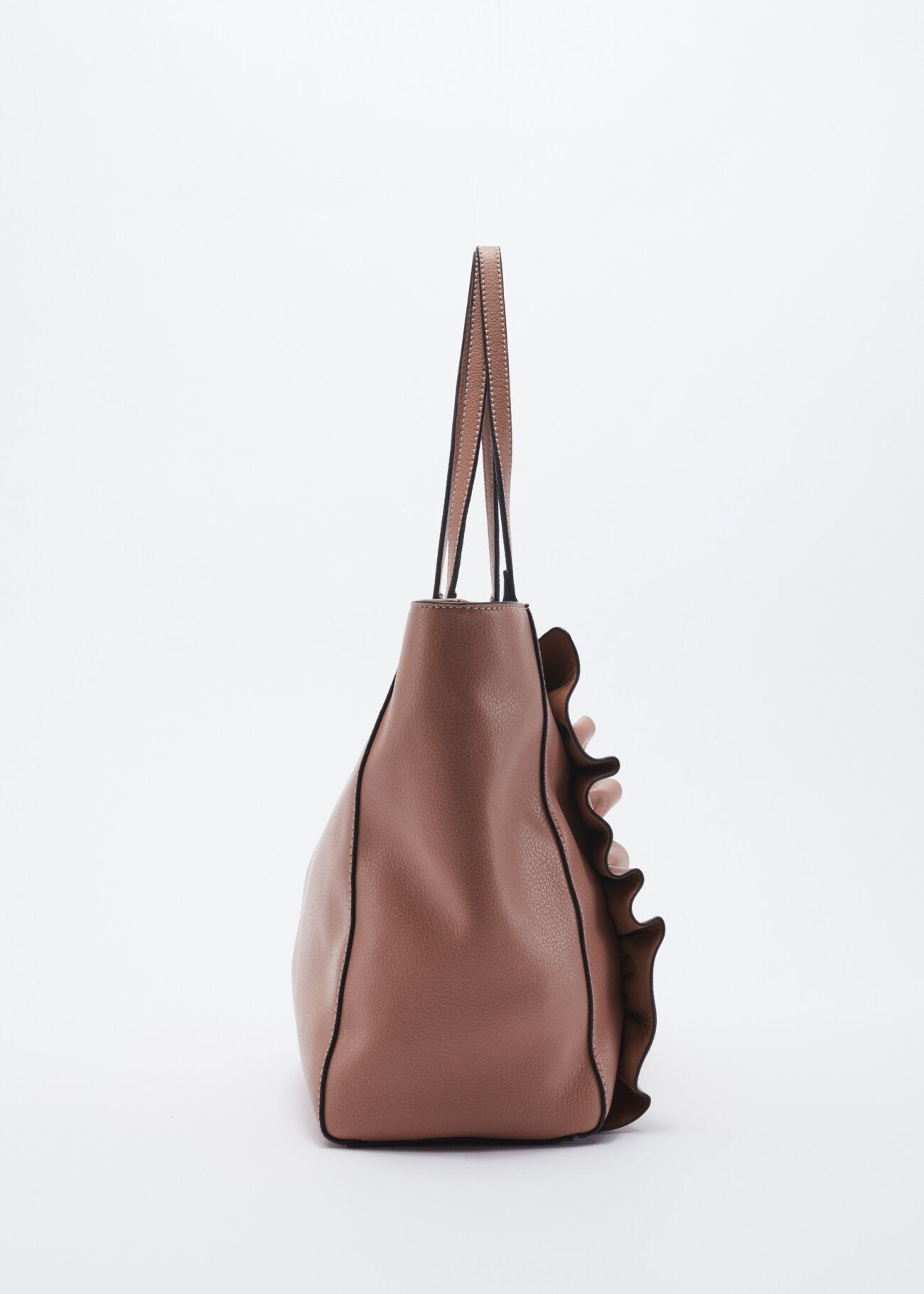 Bag with ruffle embellishment