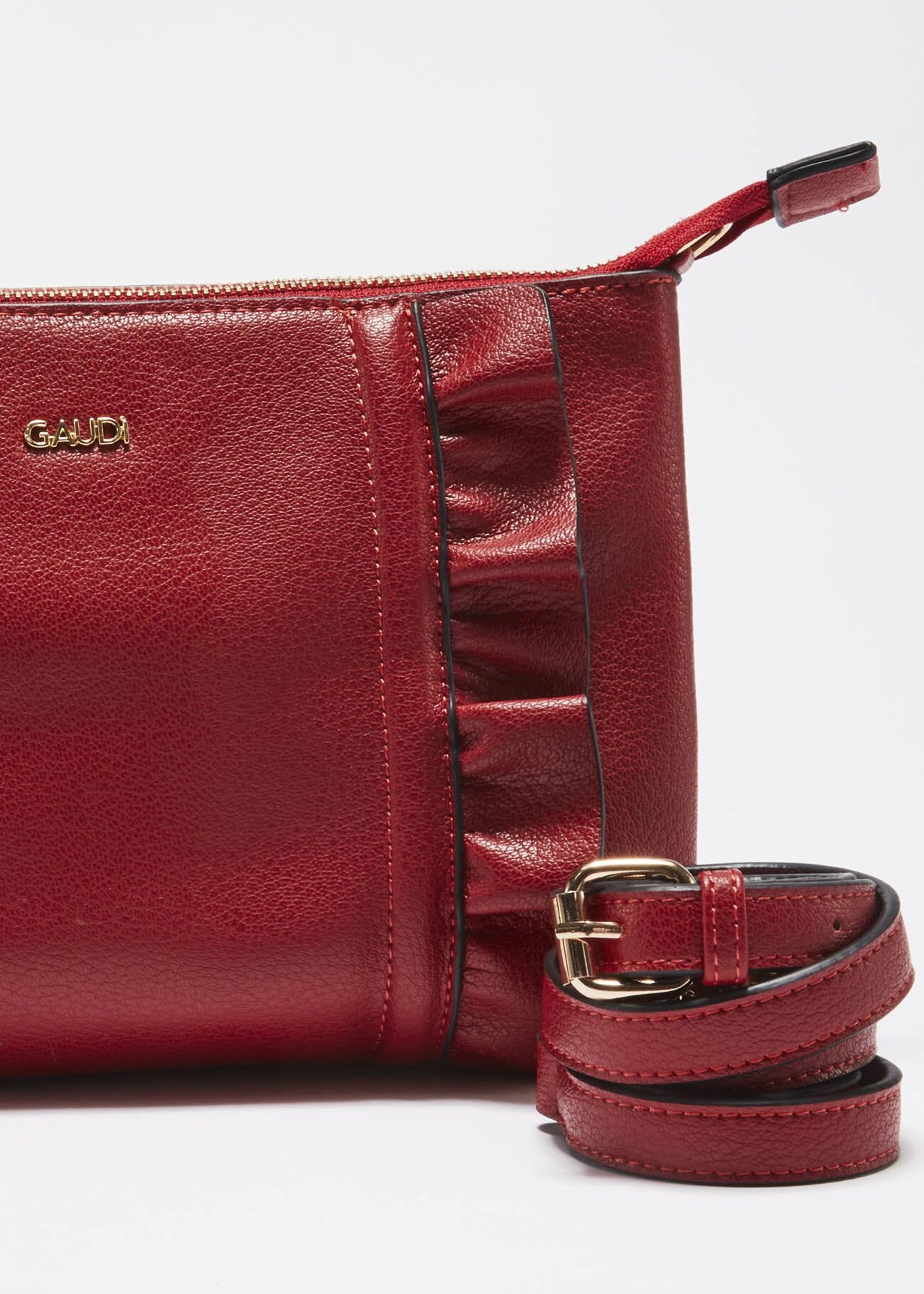 Clutch with ruffle embellishment