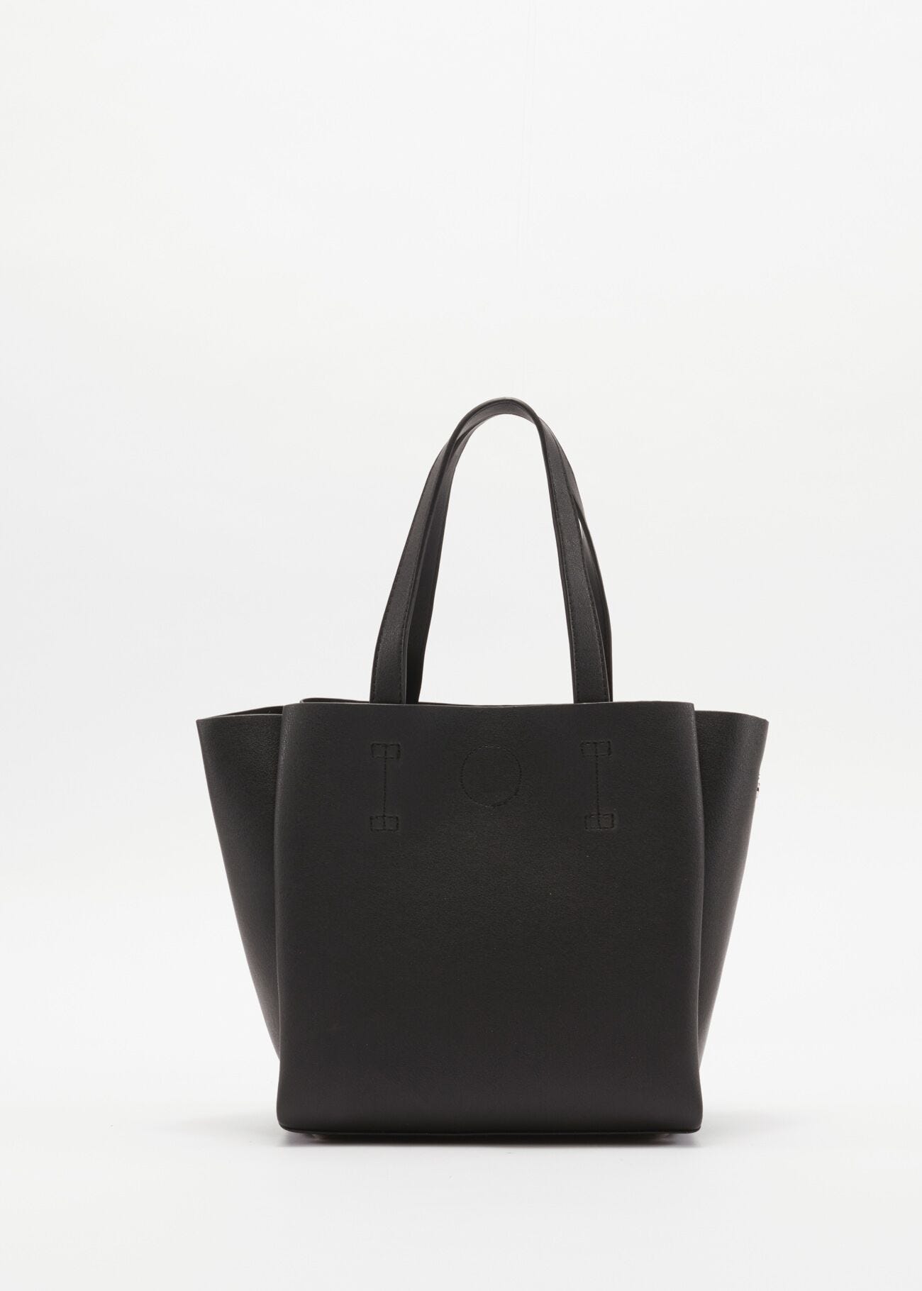 Bag with studded hanging tassels