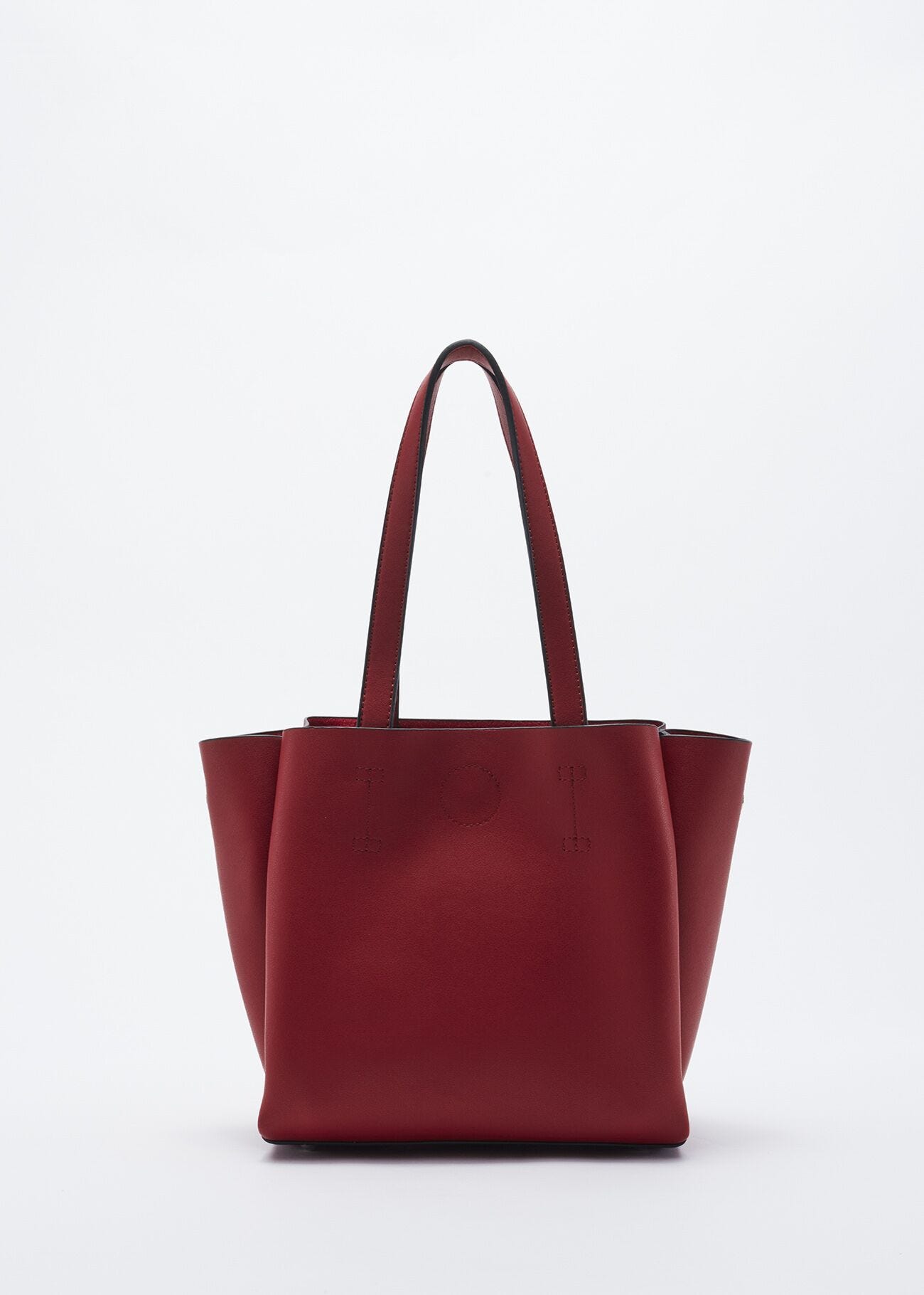Bag with studded hanging tassels