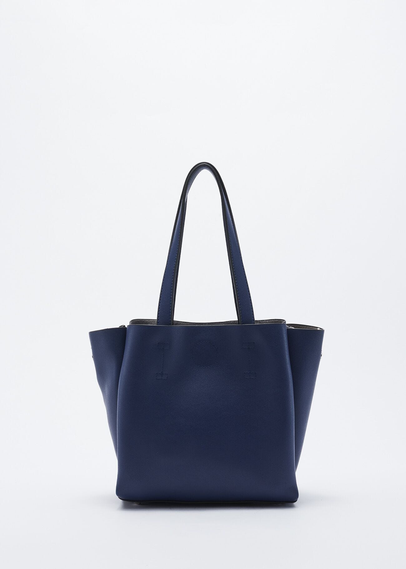 Bag with studded hanging tassels