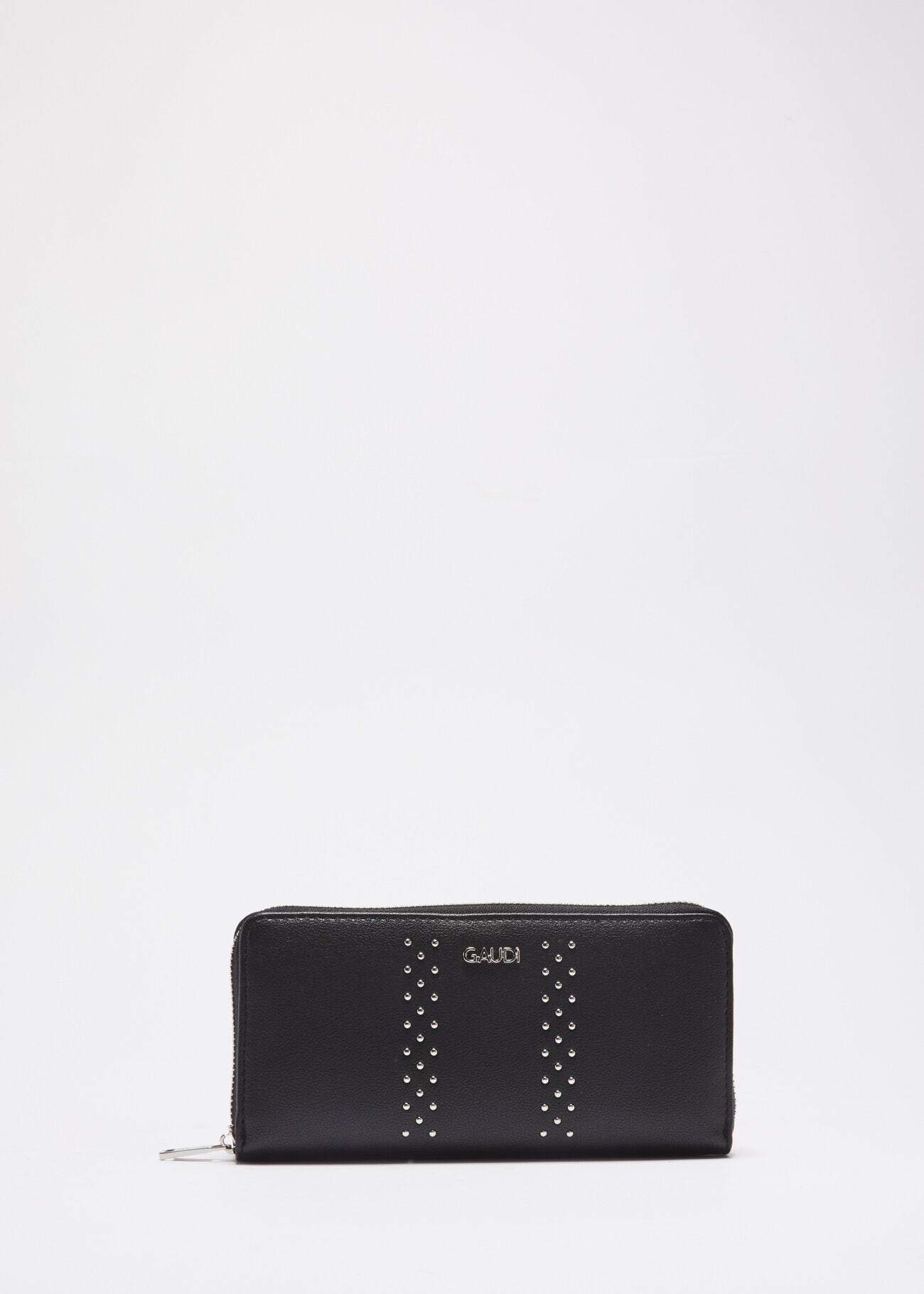 Wallet with micro-stud embellishment