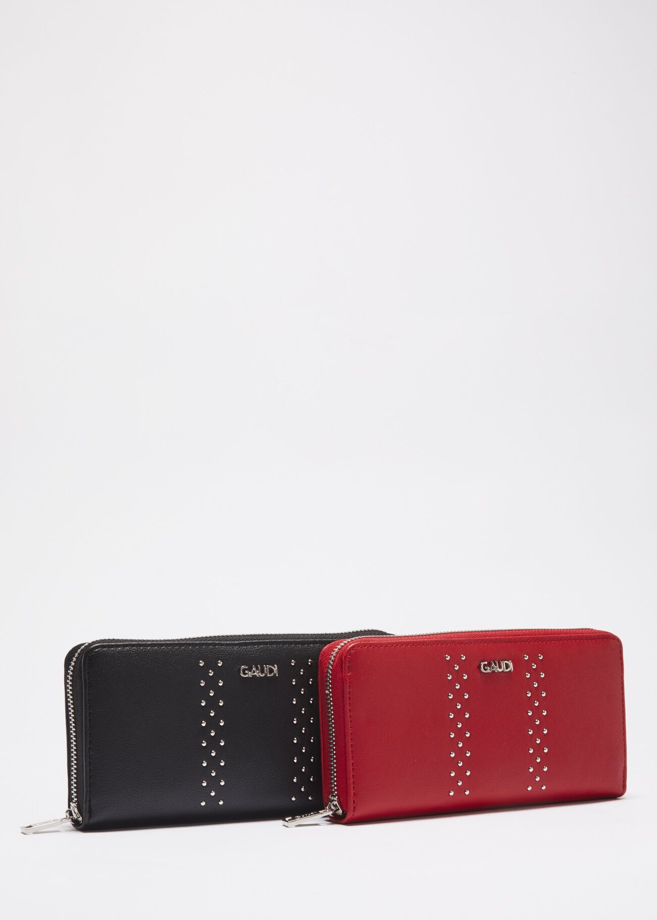 Wallet with micro-stud embellishment