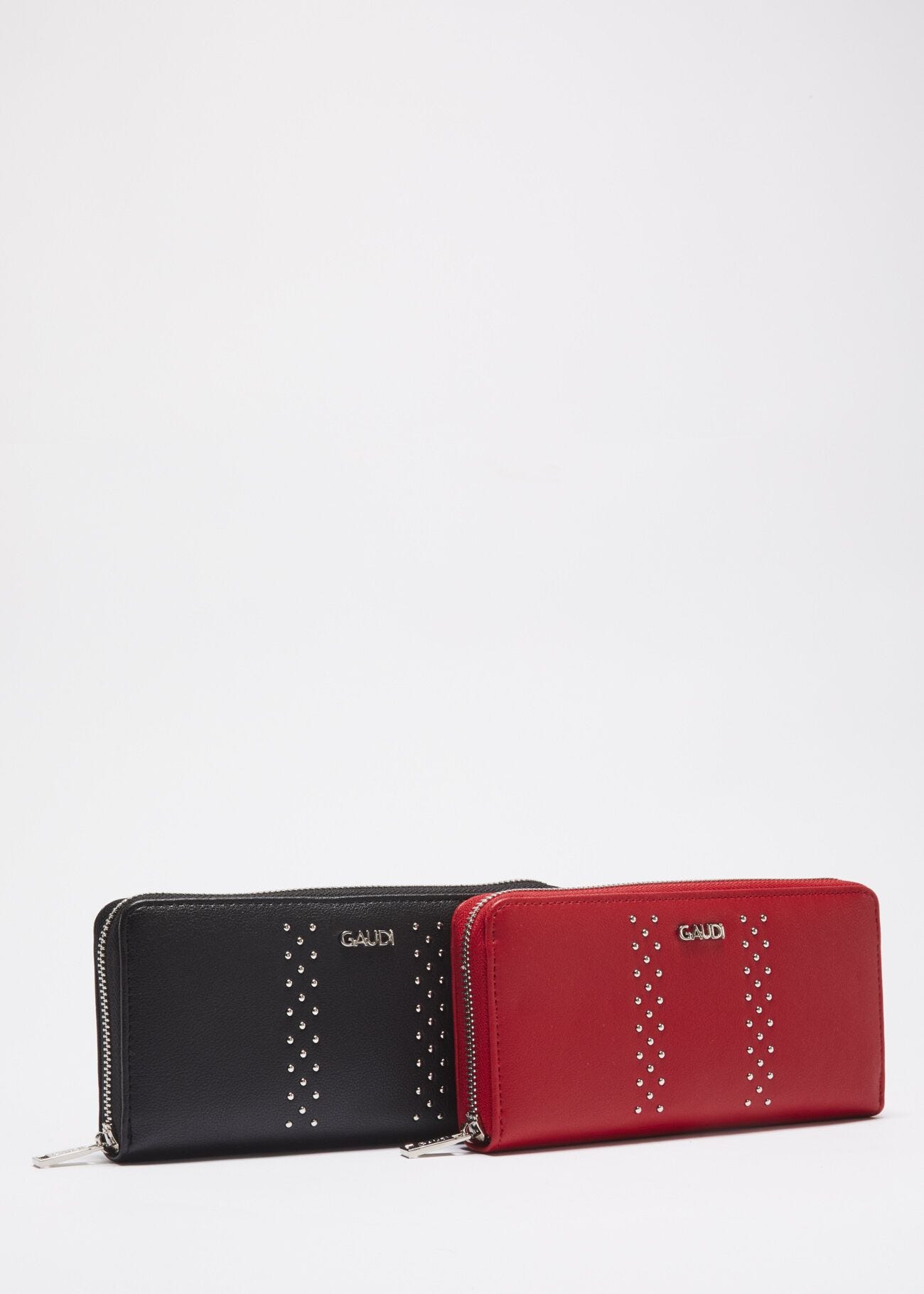 Wallet with micro-stud embellishment