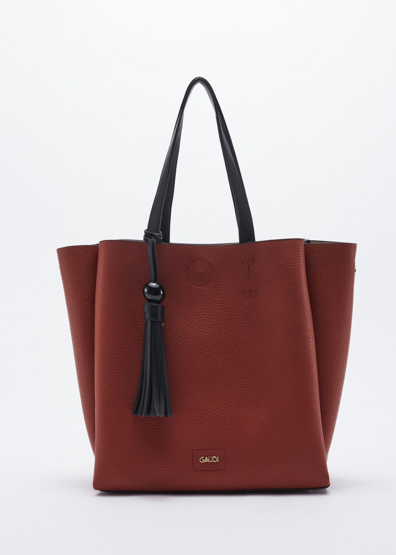 Bag with contrasting colour handles