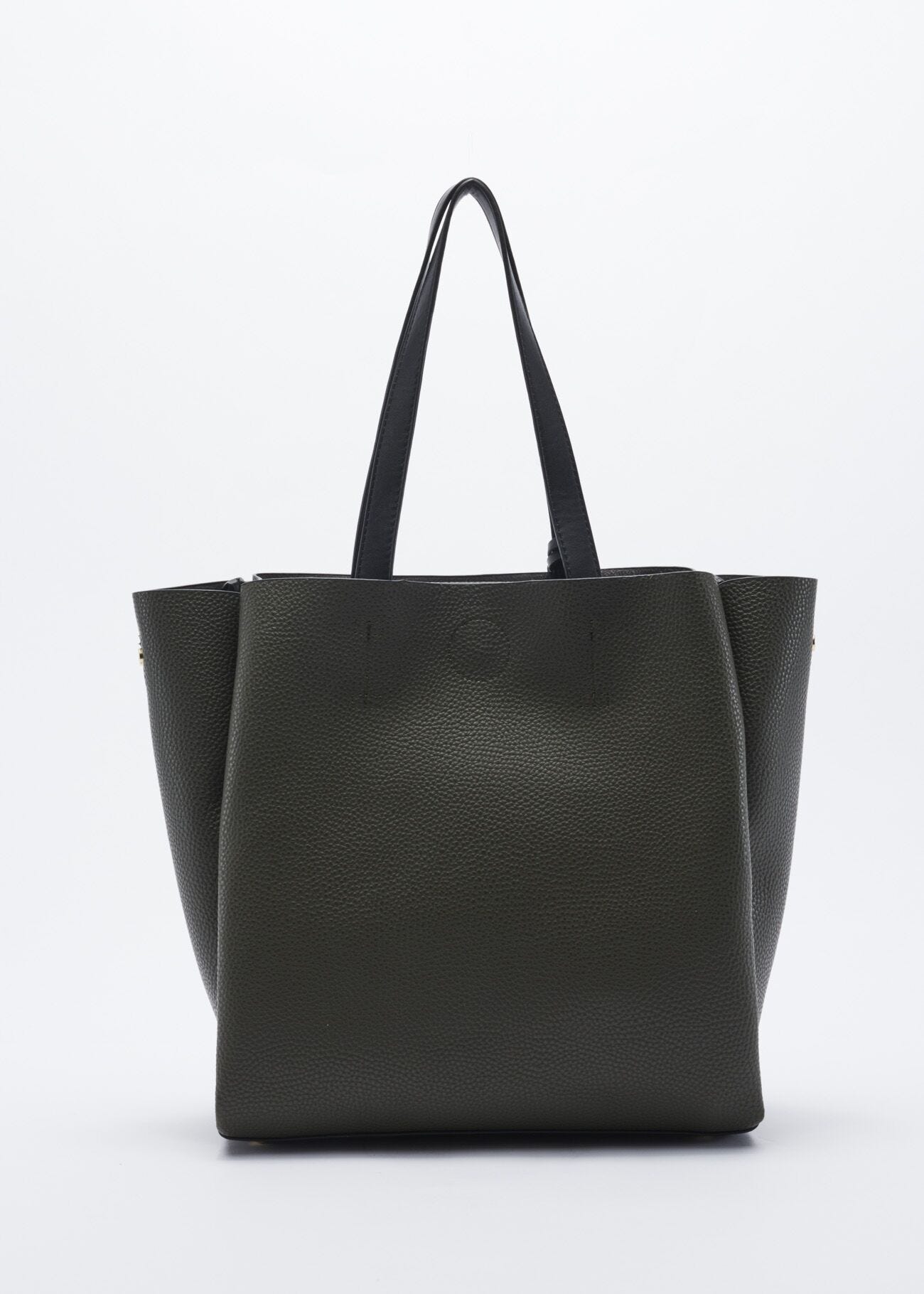 Bag with contrasting colour handles