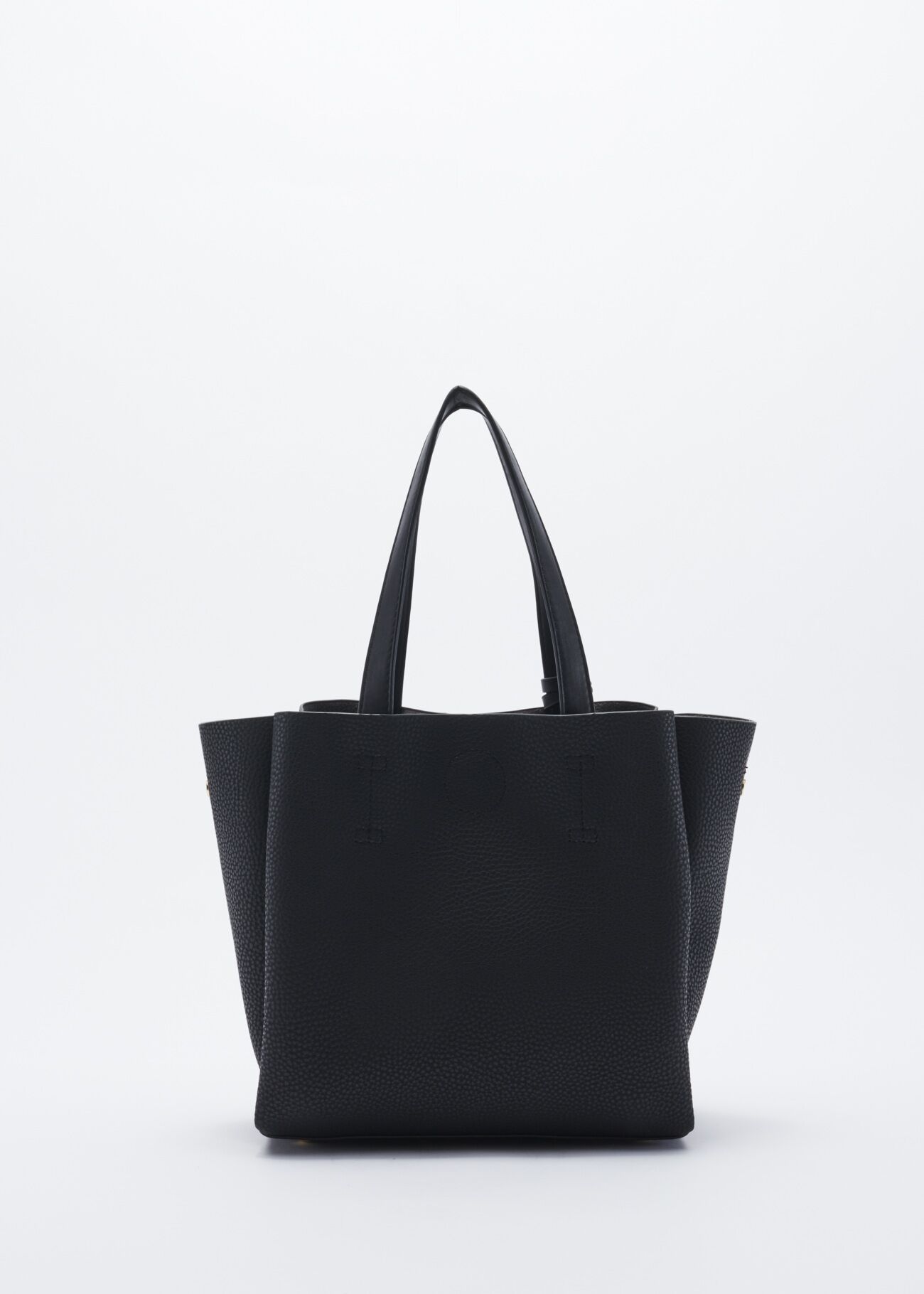 Bag with contrasting colour handles