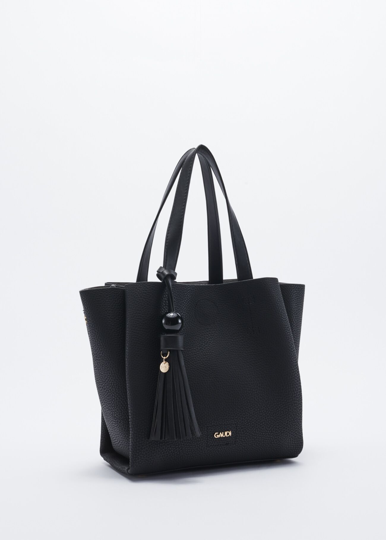 Bag with contrasting colour handles