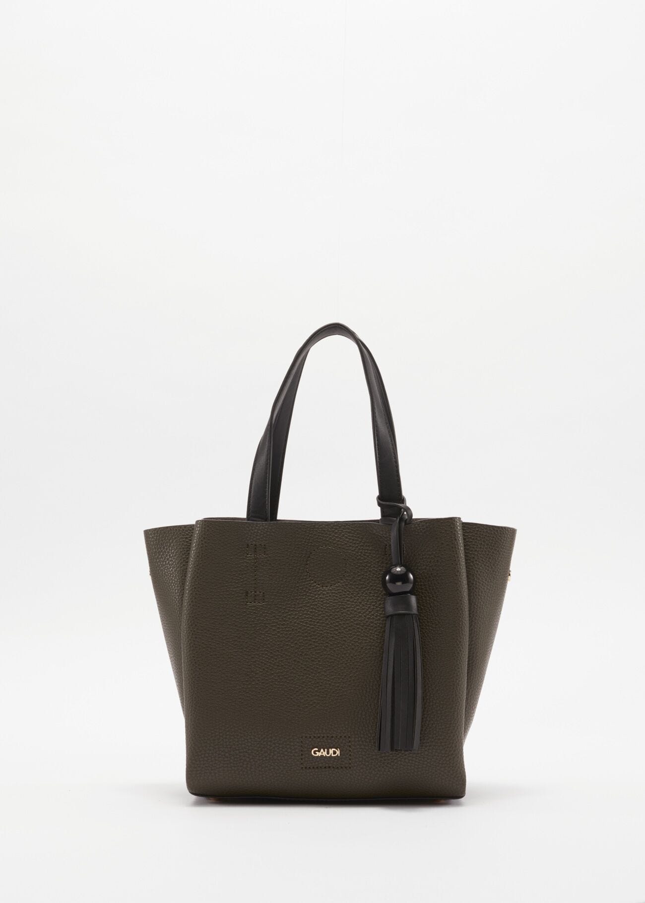 Bag with contrasting colour handles