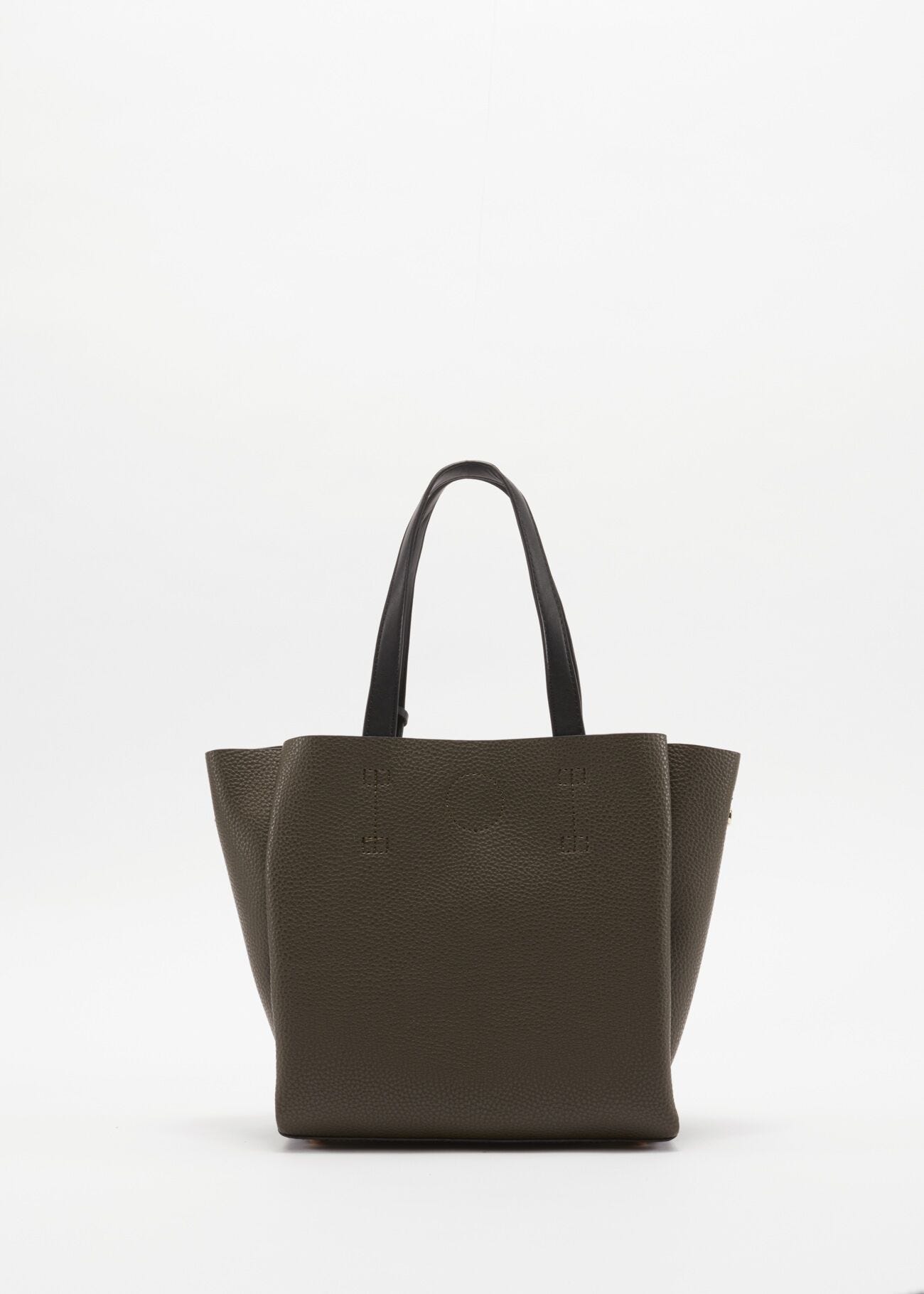 Bag with contrasting colour handles