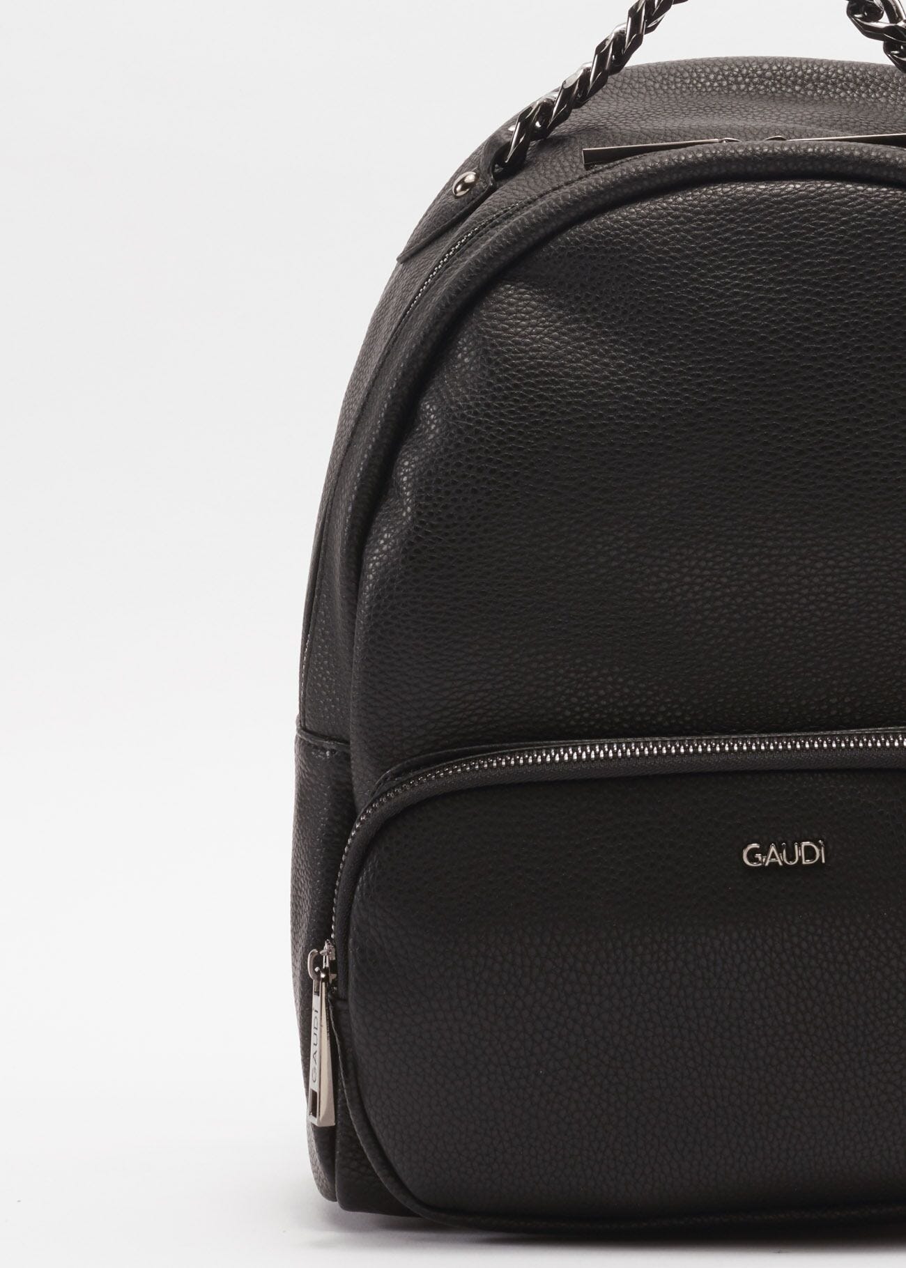 Rucksack with metal chain handle