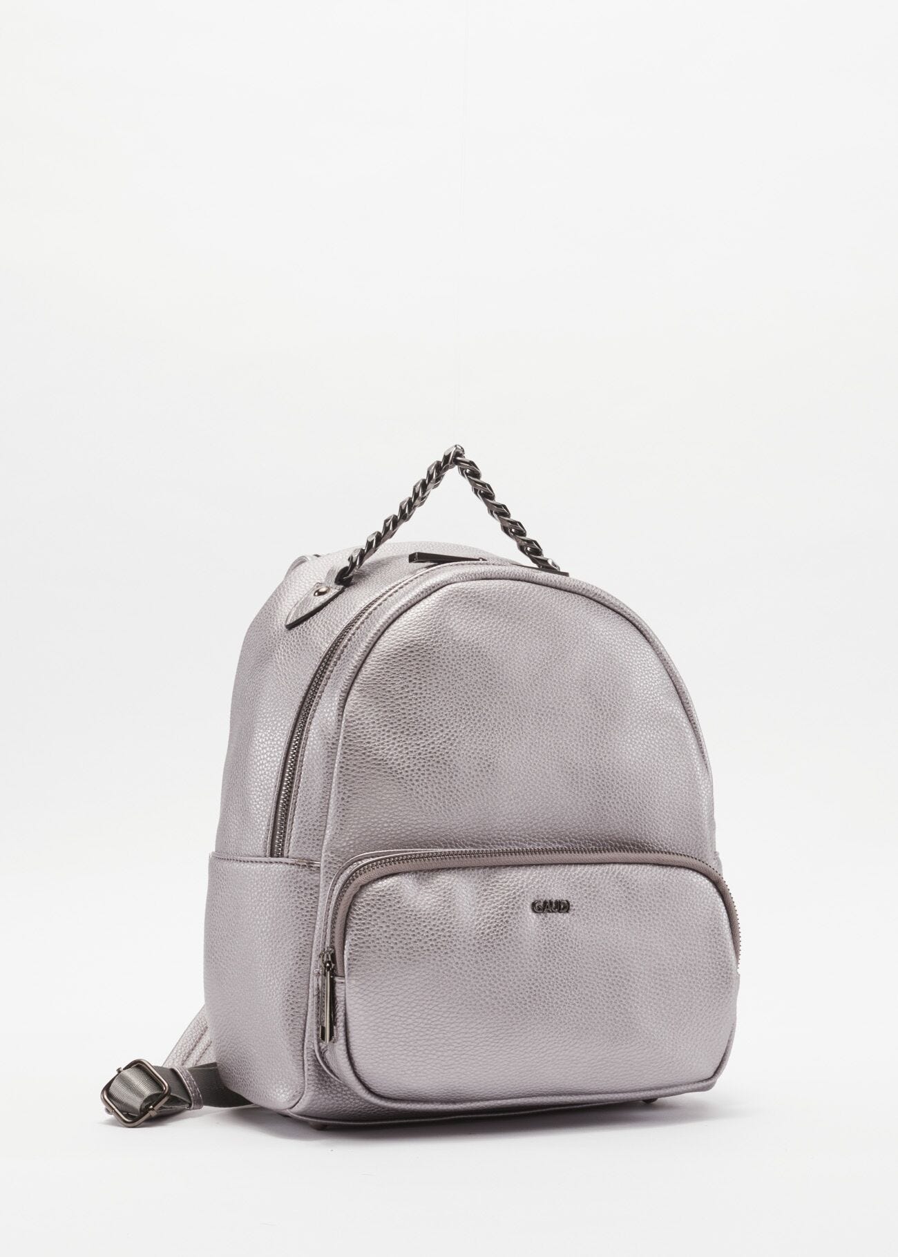 Rucksack with metal chain handle