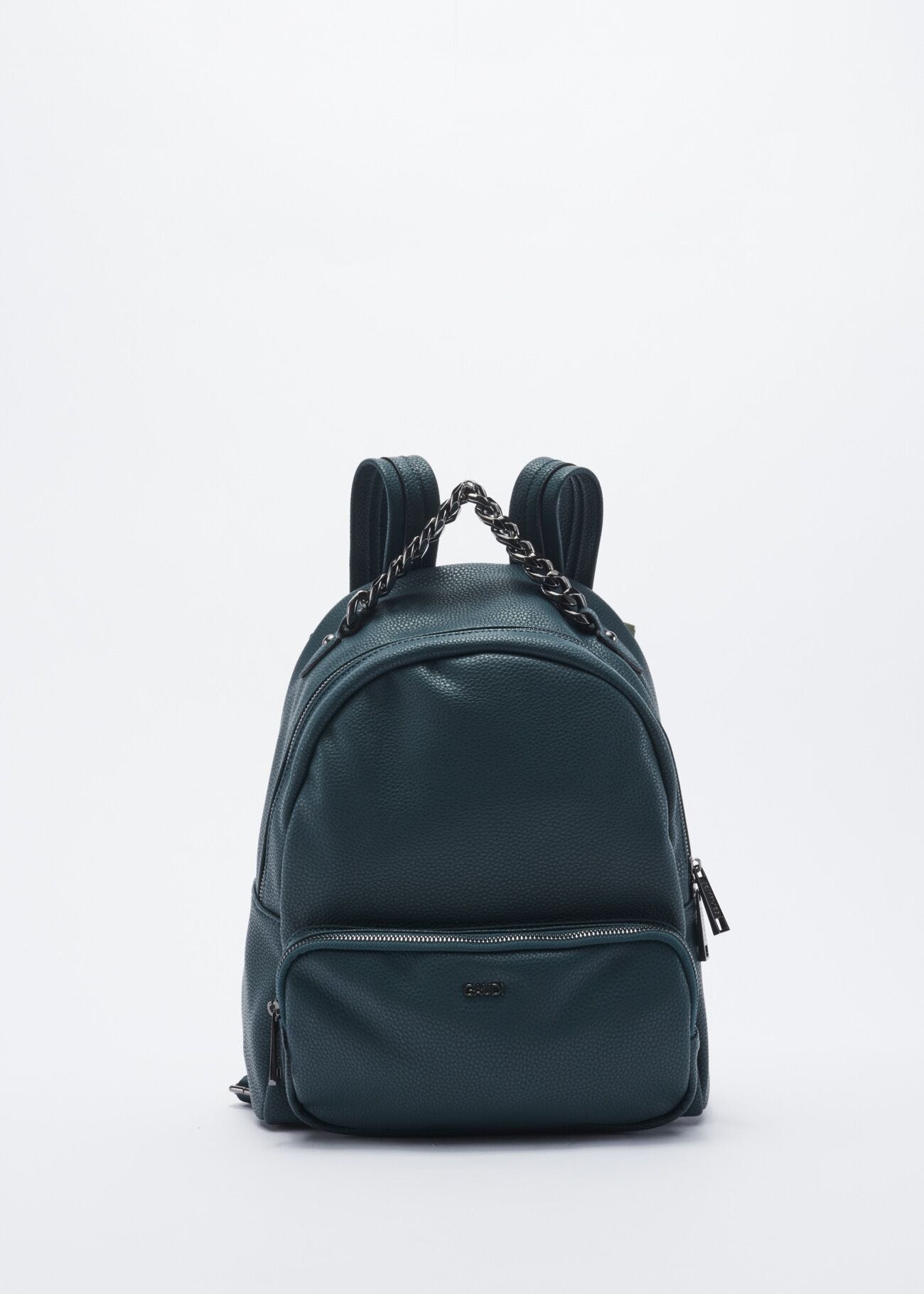 Rucksack with metal chain handle