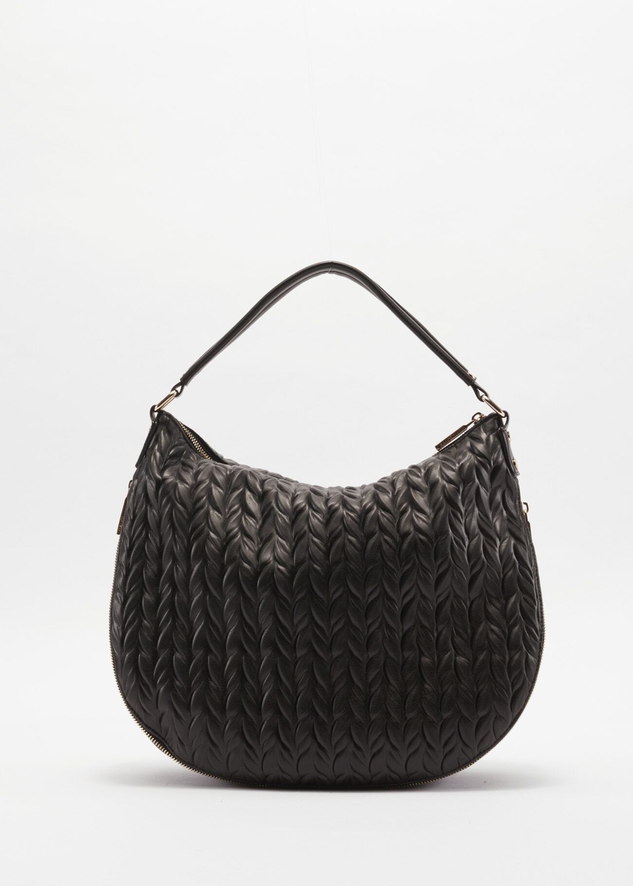 One-shoulder bag in quilted faux leather