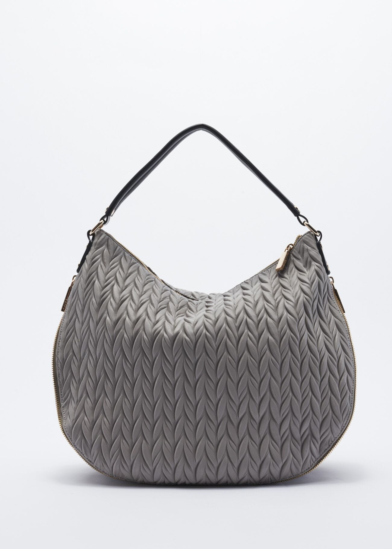 One-shoulder bag in quilted faux leather