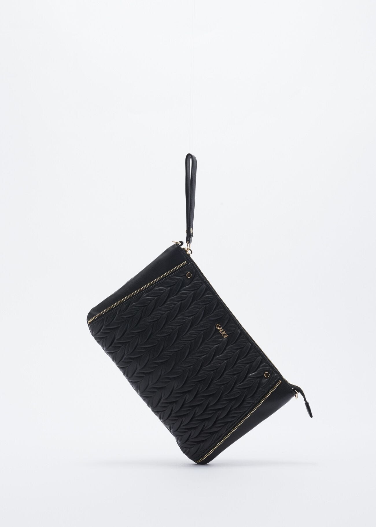 Pochette in ecopelle trapuntata