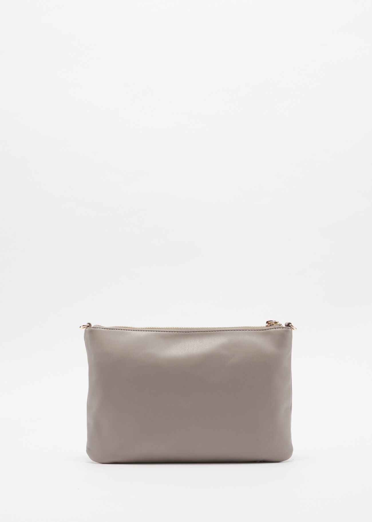 Clutch bag in quilted faux leather