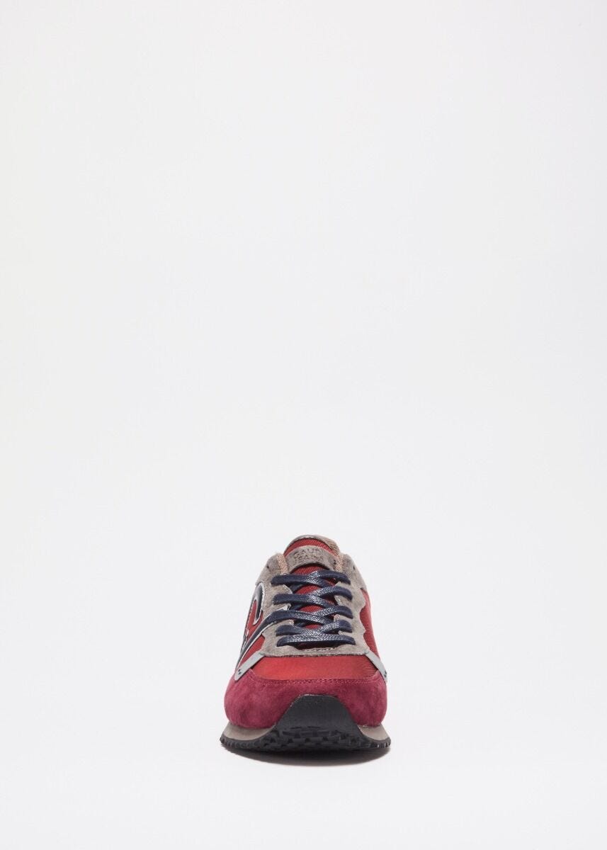 Suede leather trainers