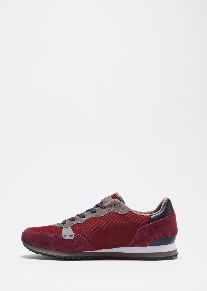 Suede leather trainers