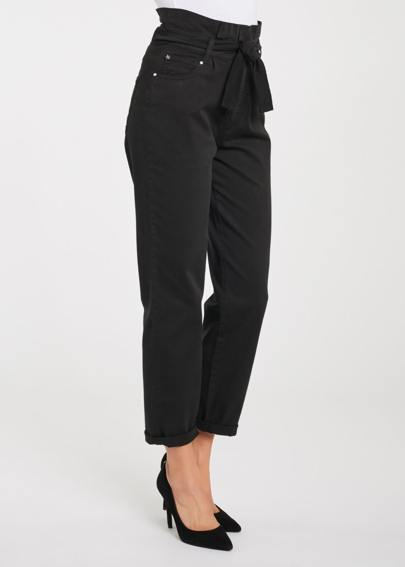 High-waisted trousers