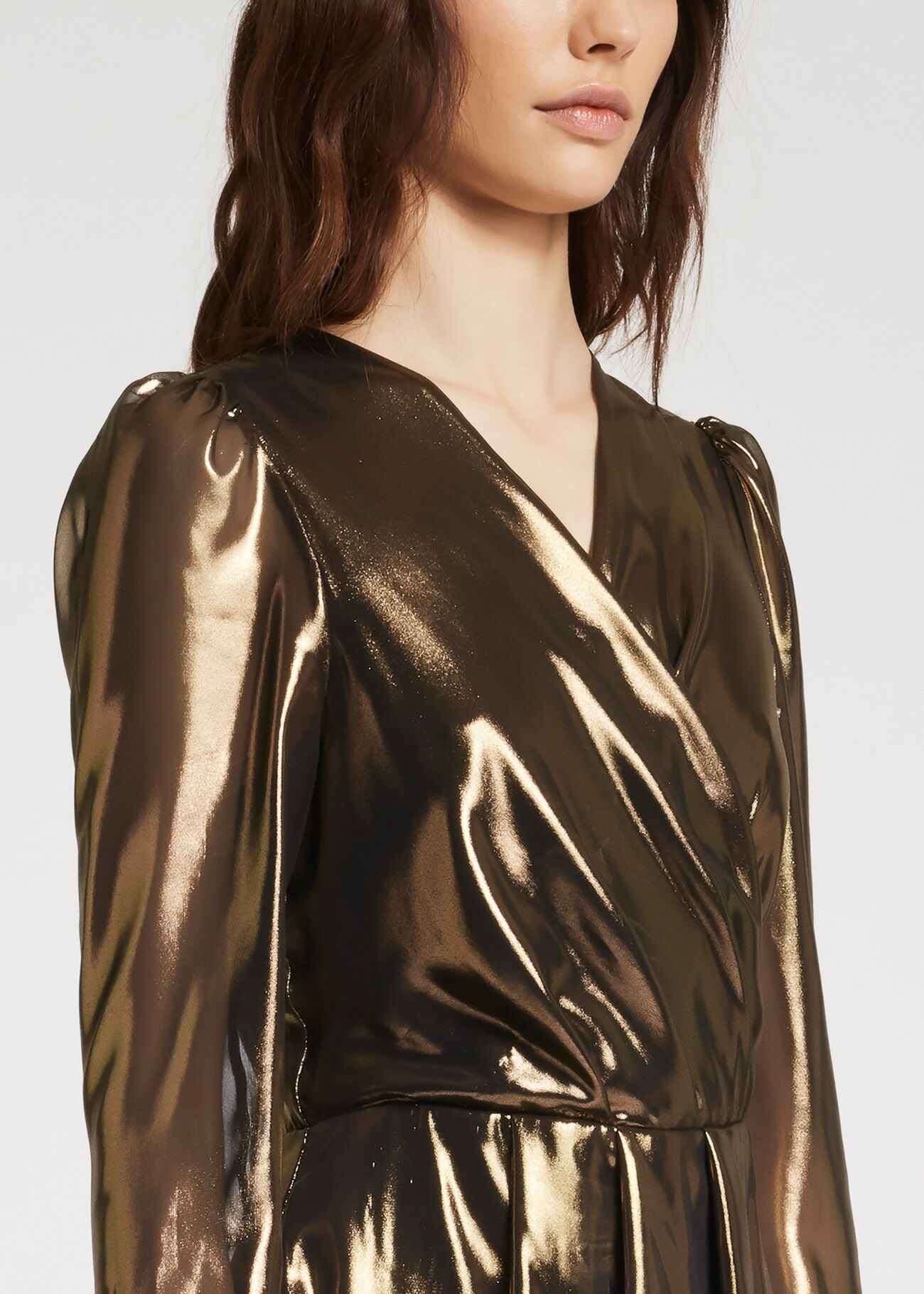 Robe en georgette lamée