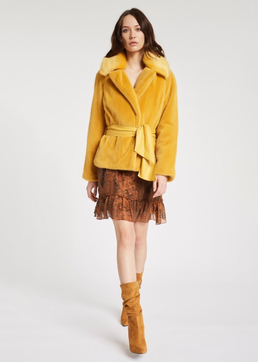 Blouson en fourrure écologique