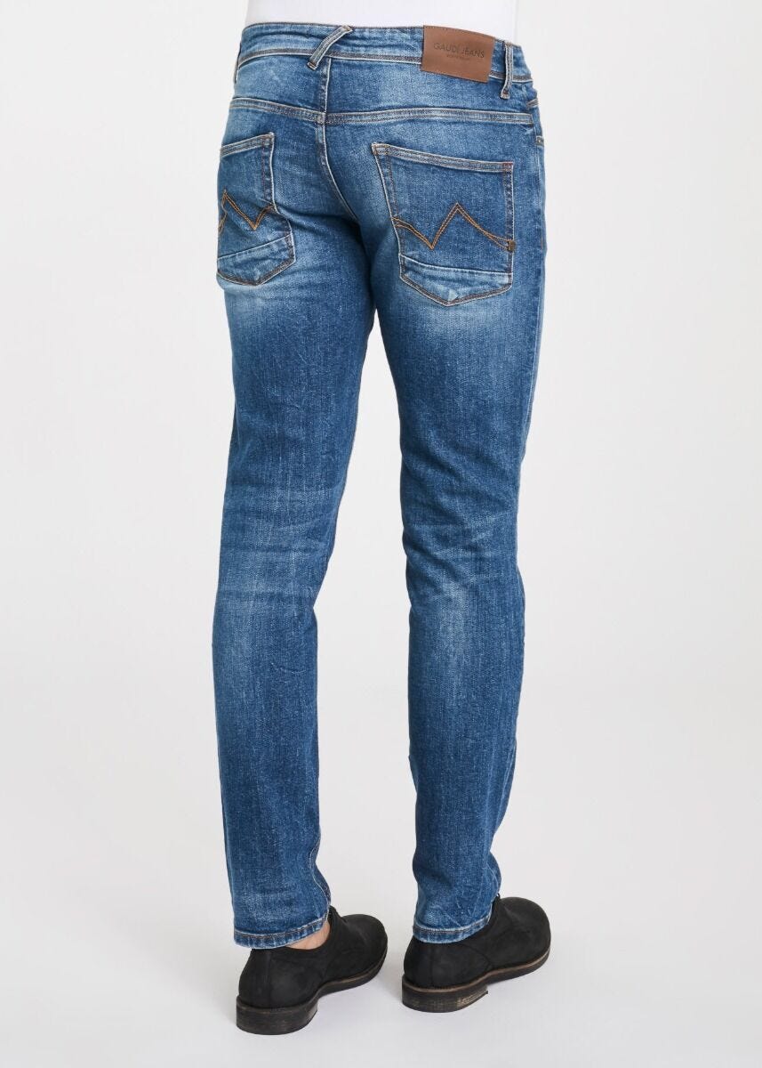 Jean en denim indigo moyen