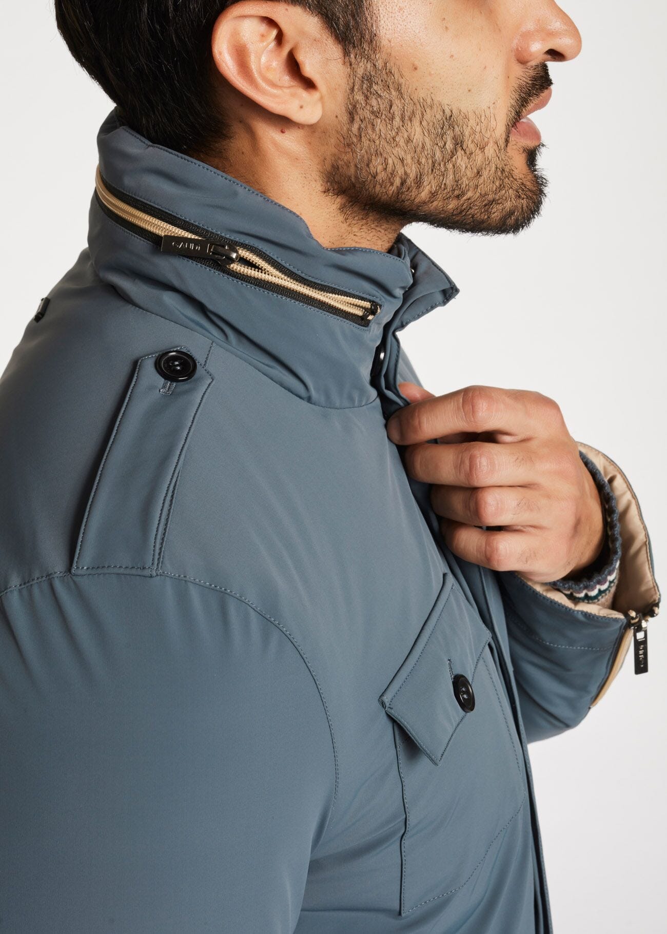 Technical fabric safari jacket