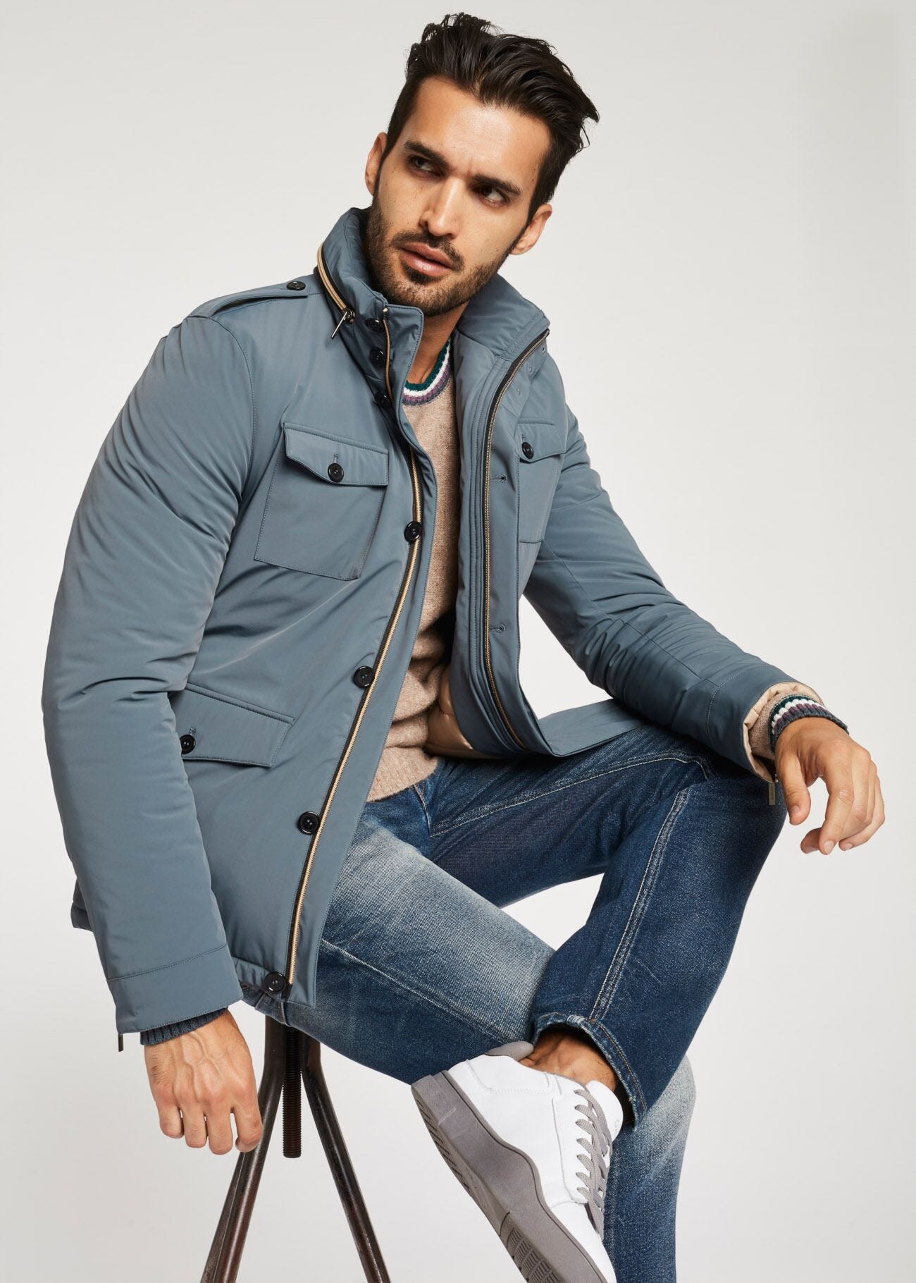 Veste saharienne en tissu technique