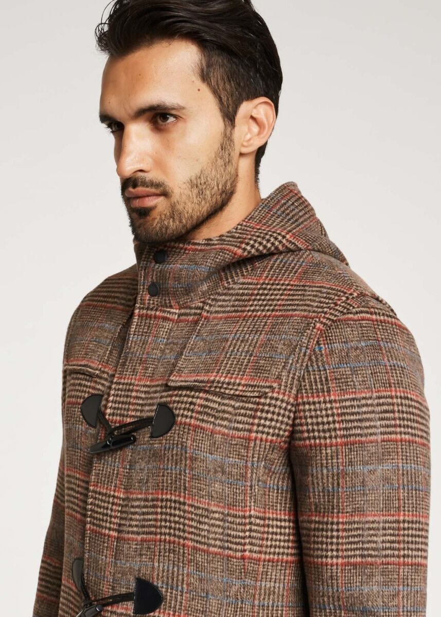 Duffle-coat en mélange de laine