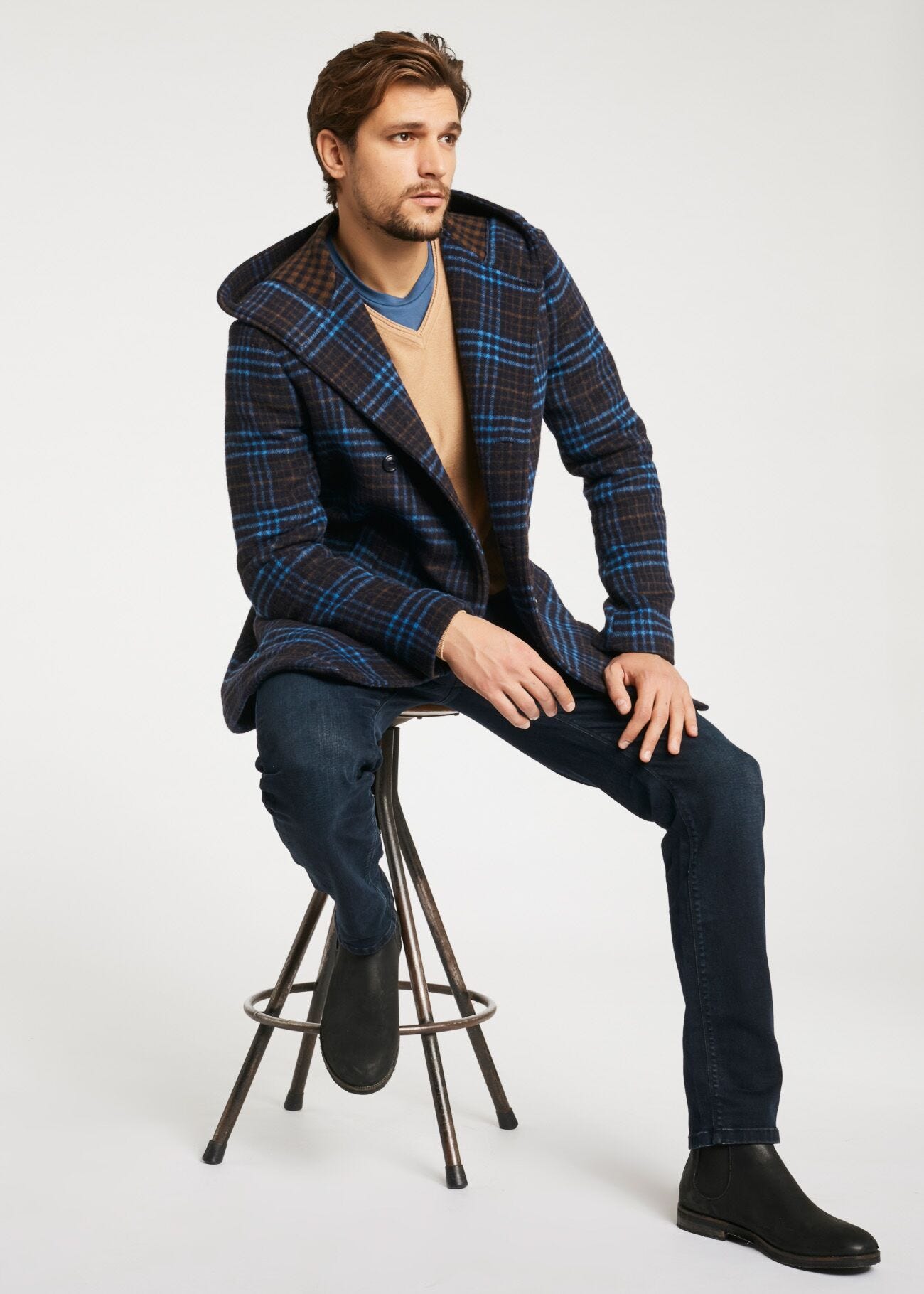 Parka en laine mélangée