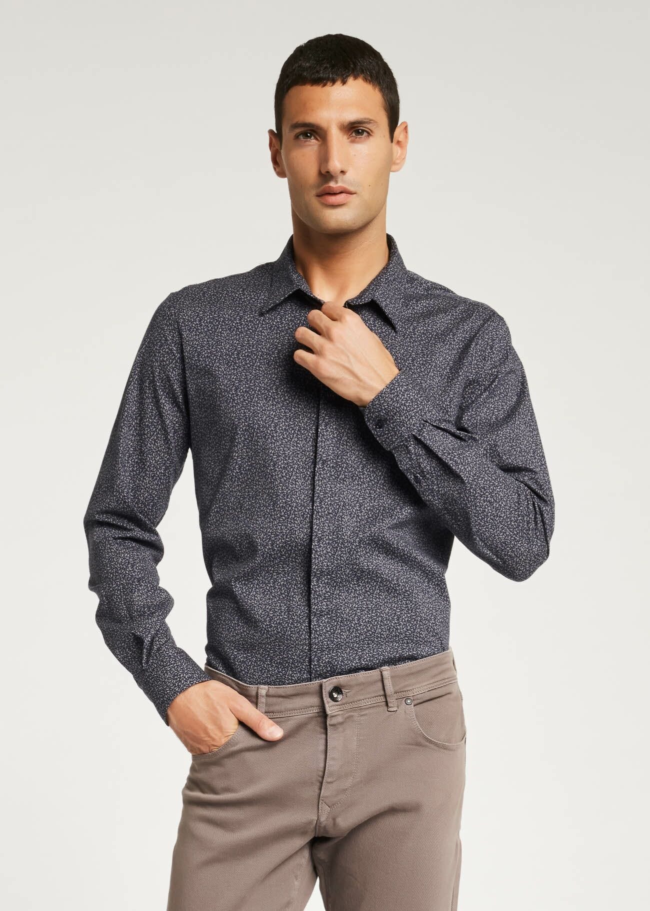 Chemise en popeline imprimée
