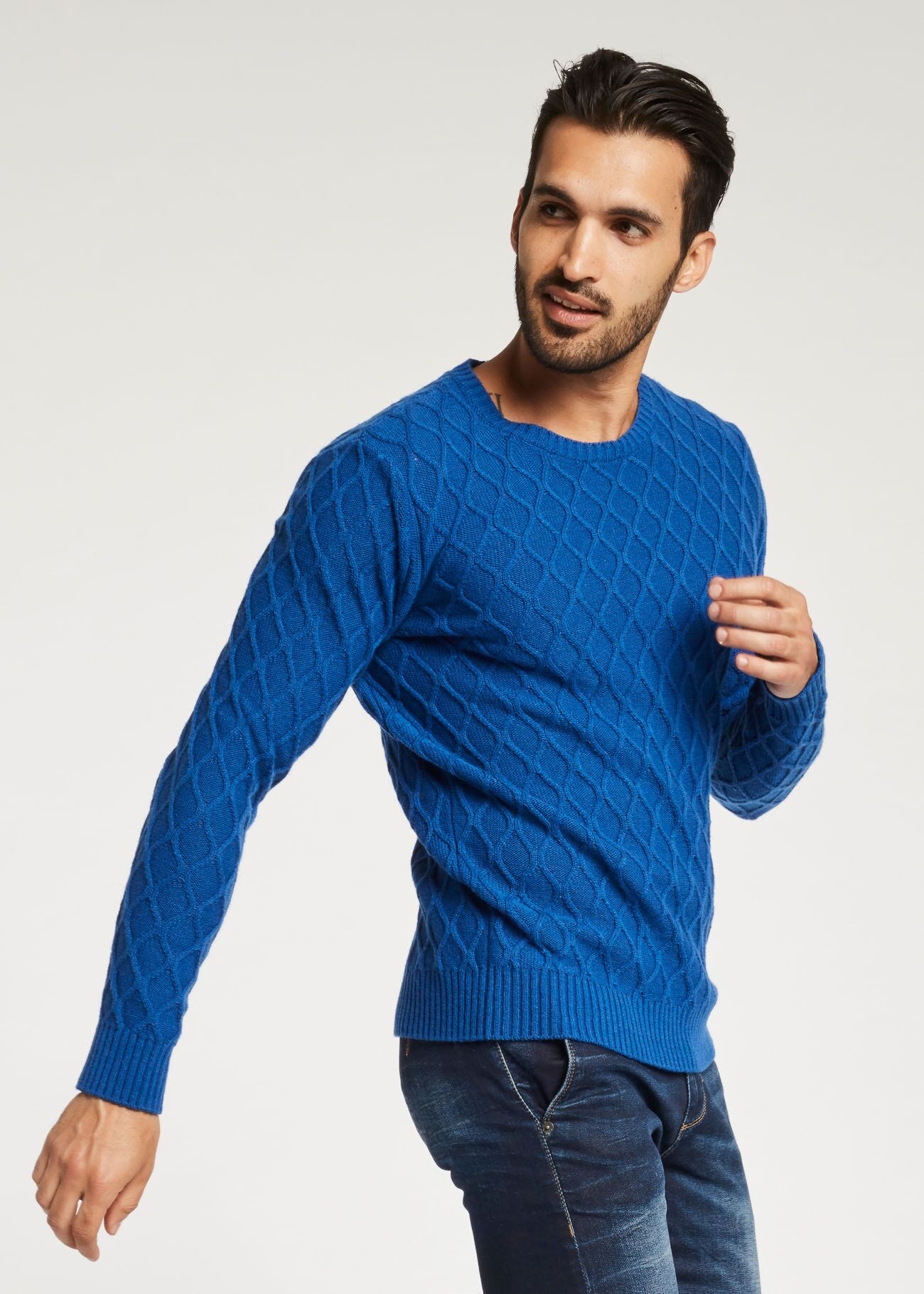 Maglione con trama 3D