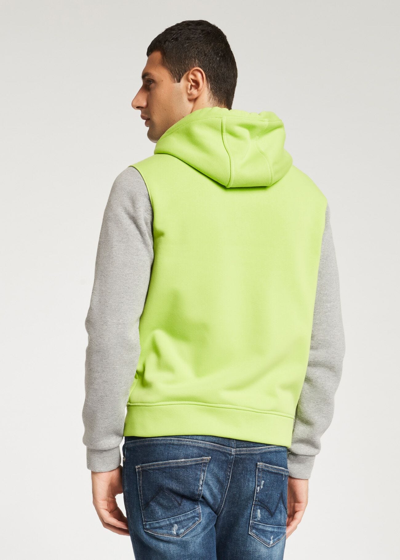 Sweat-shirt avec motifs intarsia fluo