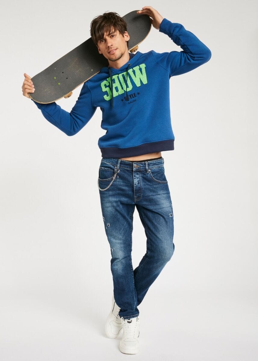 Sweat-shirt avec motif color-block
