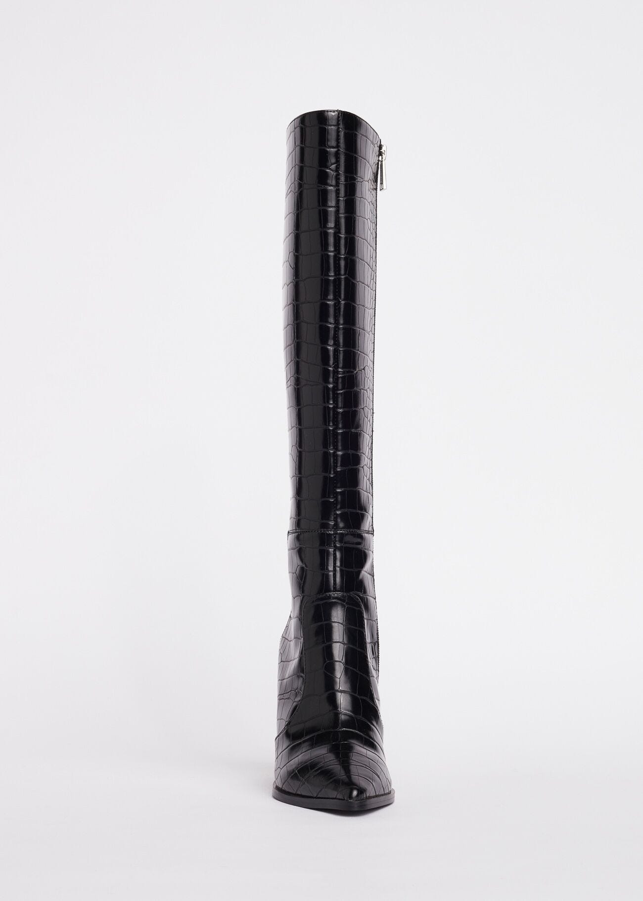 Bottes en cuir écologique imprimé croco