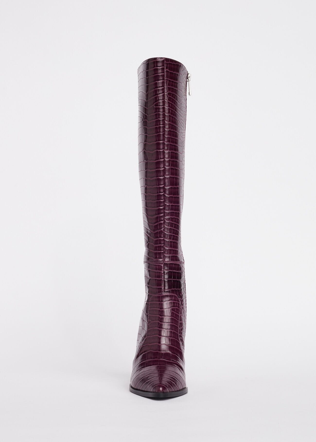 Bottes en cuir écologique imprimé croco