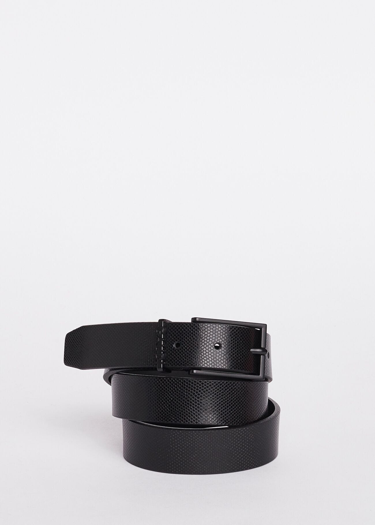 Printed leather belt