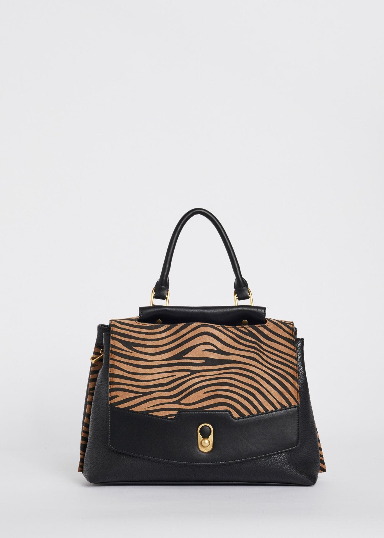 Bag with animal print inserts