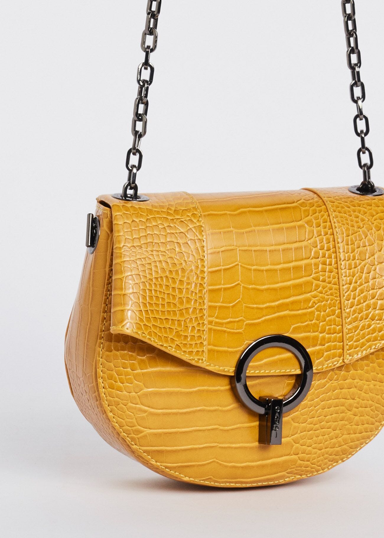 Sac porté croisé à imprimé croco